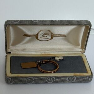 14k/20 GOlD real Diamond Joseph Allen Gold and Black Keychain Set